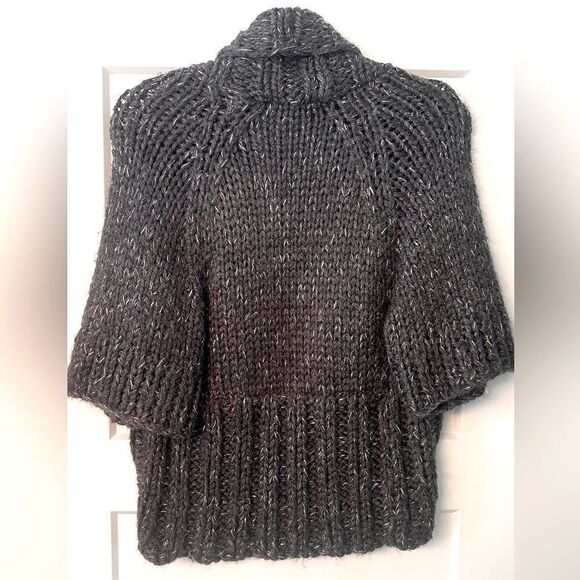 Aphorism Anthropologie Gray Metallic Shrug Sweater - Picture 2 of 4
